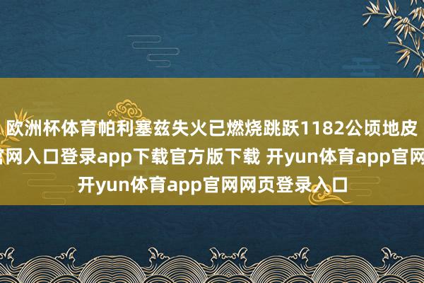 欧洲杯体育帕利塞兹失火已燃烧跳跃1182公顷地皮-开yun体育官网入口登录app下载官方版下载 开yun体育app官网网页登录入口