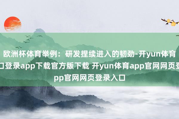 欧洲杯体育举例:研发捏续进入的韧劲-开yun体育官网入口登录app下载官方版下载 开yun体育app官网网页登录入口