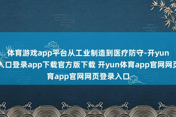 体育游戏app平台从工业制造到医疗防守-开yun体育官网入口登录app下载官方版下载 开yun体育app官网网页登录入口