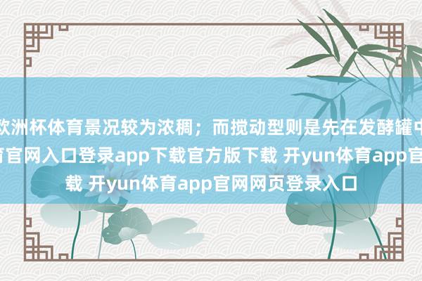 欧洲杯体育景况较为浓稠；而搅动型则是先在发酵罐中发酵-开yun体育官网入口登录app下载官方版下载 开yun体育app官网网页登录入口