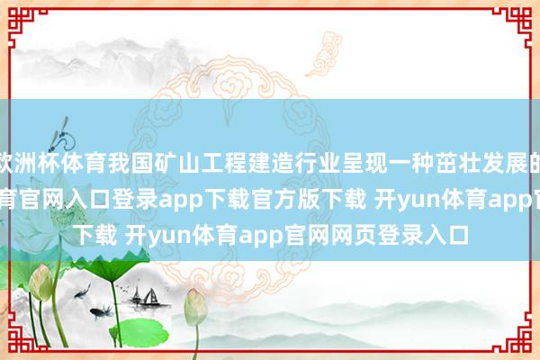 欧洲杯体育我国矿山工程建造行业呈现一种茁壮发展的好势头-开yun体育官网入口登录app下载官方版下载 开yun体育app官网网页登录入口