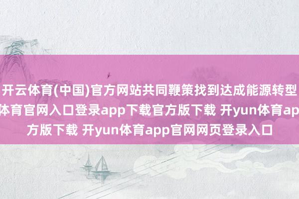 开云体育(中国)官方网站共同鞭策找到达成能源转型的惩处决策-开yun体育官网入口登录app下载官方版下载 开yun体育app官网网页登录入口