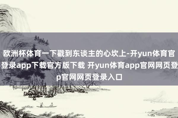 欧洲杯体育一下戳到东谈主的心坎上-开yun体育官网入口登录app下载官方版下载 开yun体育app官网网页登录入口