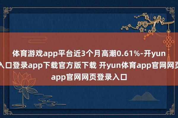 体育游戏app平台近3个月高潮0.61%-开yun体育官网入口登录app下载官方版下载 开yun体育app官网网页登录入口