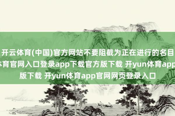 开云体育(中国)官方网站不要阻截为正在进行的名目提供资金-开yun体育官网入口登录app下载官方版下载 开yun体育app官网网页登录入口