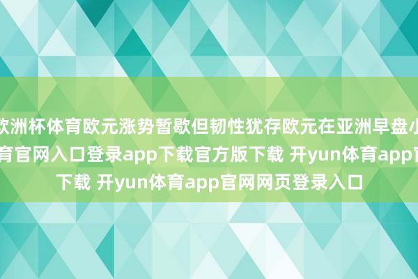 欧洲杯体育欧元涨势暂歇但韧性犹存欧元在亚洲早盘小幅回落-开yun体育官网入口登录app下载官方版下载 开yun体育app官网网页登录入口