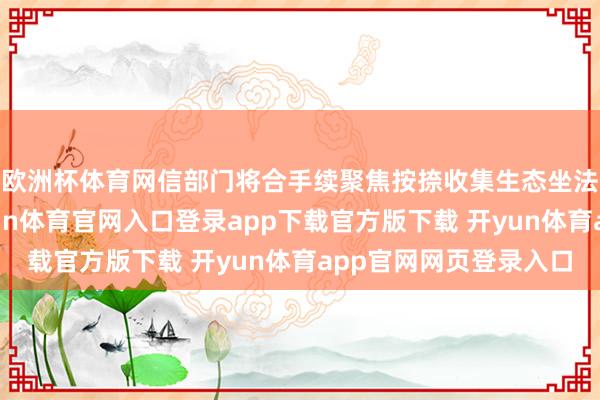欧洲杯体育网信部门将合手续聚焦按捺收集生态坐法非法杰出问题-开yun体育官网入口登录app下载官方版下载 开yun体育app官网网页登录入口