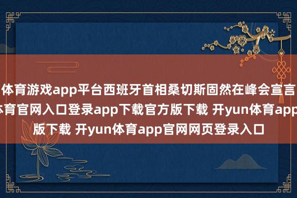 体育游戏app平台西班牙首相桑切斯固然在峰会宣言上签了字-开yun体育官网入口登录app下载官方版下载 开yun体育app官网网页登录入口