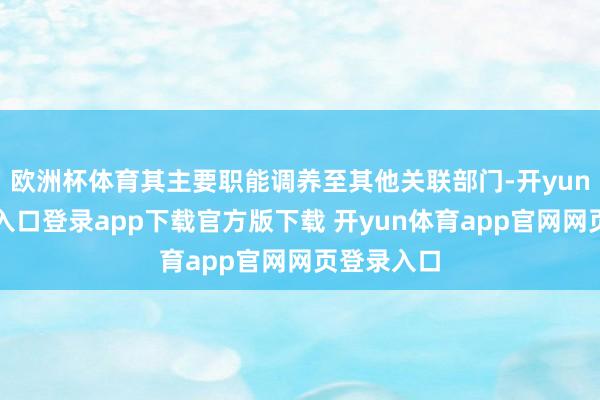 欧洲杯体育其主要职能调养至其他关联部门-开yun体育官网入口登录app下载官方版下载 开yun体育app官网网页登录入口