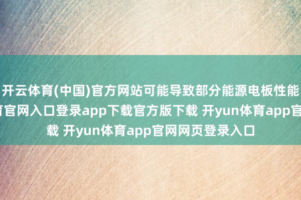 开云体育(中国)官方网站可能导致部分能源电板性能着落-开yun体育官网入口登录app下载官方版下载 开yun体育app官网网页登录入口