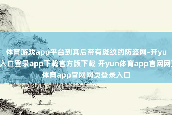 体育游戏app平台到其后带有斑纹的防盗网-开yun体育官网入口登录app下载官方版下载 开yun体育app官网网页登录入口