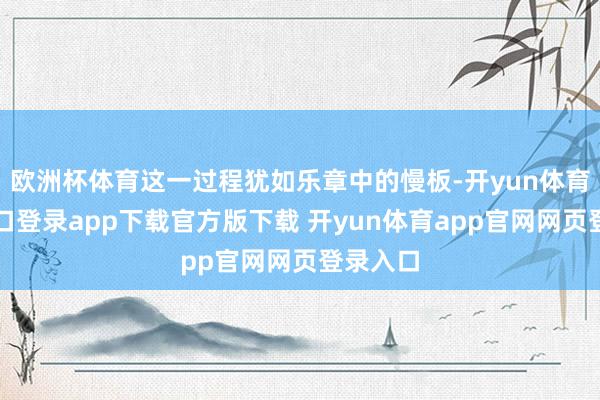 欧洲杯体育这一过程犹如乐章中的慢板-开yun体育官网入口登录app下载官方版下载 开yun体育app官网网页登录入口