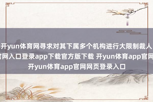 开yun体育网寻求对其下属多个机构进行大限制裁人-开yun体育官网入口登录app下载官方版下载 开yun体育app官网网页登录入口
