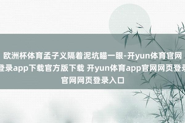 欧洲杯体育孟子义隔着泥坑瞄一眼-开yun体育官网入口登录app下载官方版下载 开yun体育app官网网页登录入口