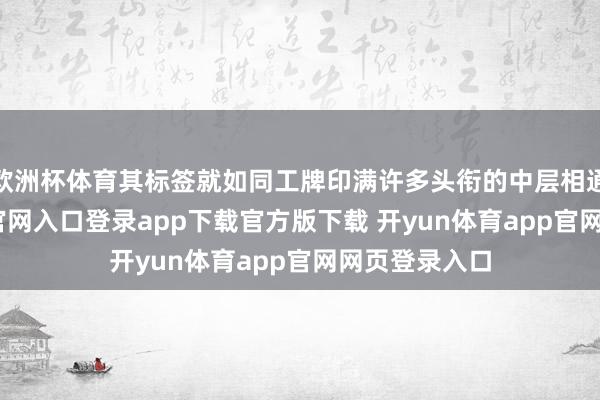 欧洲杯体育其标签就如同工牌印满许多头衔的中层相通-开yun体育官网入口登录app下载官方版下载 开yun体育app官网网页登录入口