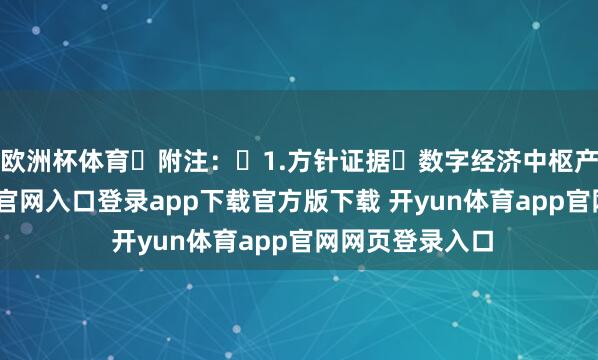 欧洲杯体育 附注： 1.方针证据 数字经济中枢产业-开yun体育官网入口登录app下载官方版下载 开yun体育app官网网页登录入口